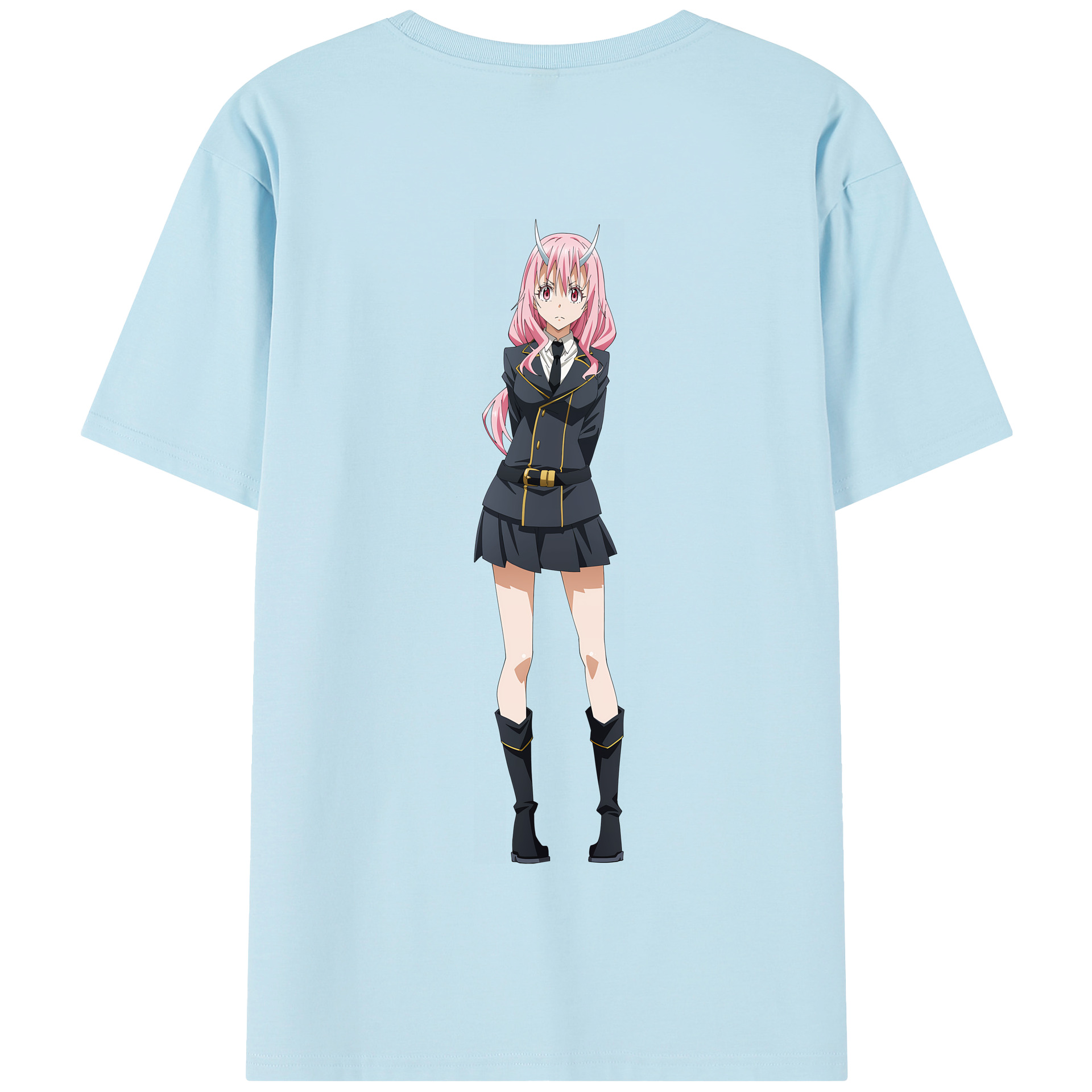 （画像用） 転スラ Regarding Reincarnated to Slime 綿100％半袖Tシャツ（背面プリント）